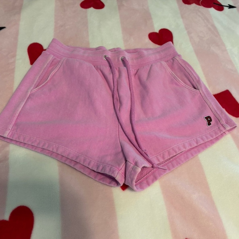 Pink Victoria’s Secret sweat shorts